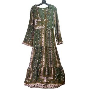 Anthropologie En Creme Dress‎ Womens Small Boho Hippie Maxi Cottagecore Peasant